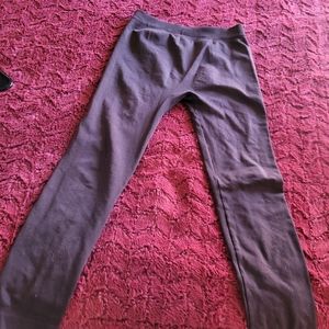 Small chocolate brown super stretchy thick winter leggings